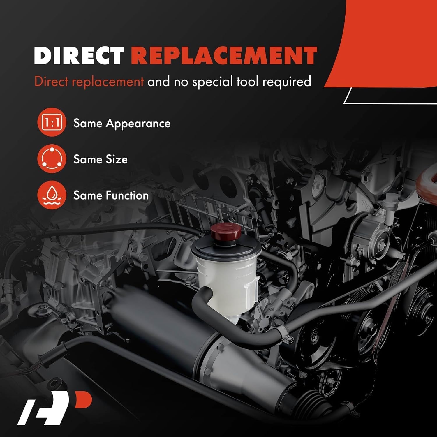 A-Premium Power Steering Reservoir/Tank with Cap & Bracket Compatible with Lexus RX330 2004 2005 2006 3.3L, RX350 2007-2008 3.5L