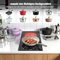 Karinear 2 égőfejes elektromos főzőlap 30 cm, 3000 W, fekete üveg 6