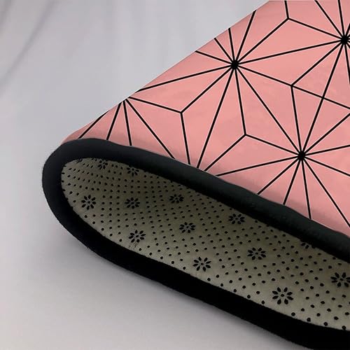 Miniatura 7 de Alfombra de esponja lavable para niños, niñas, niños, dormitorio, sala de estar, anime, alfombra antideslizante de Demon Kamado Nezuko, súper suave,