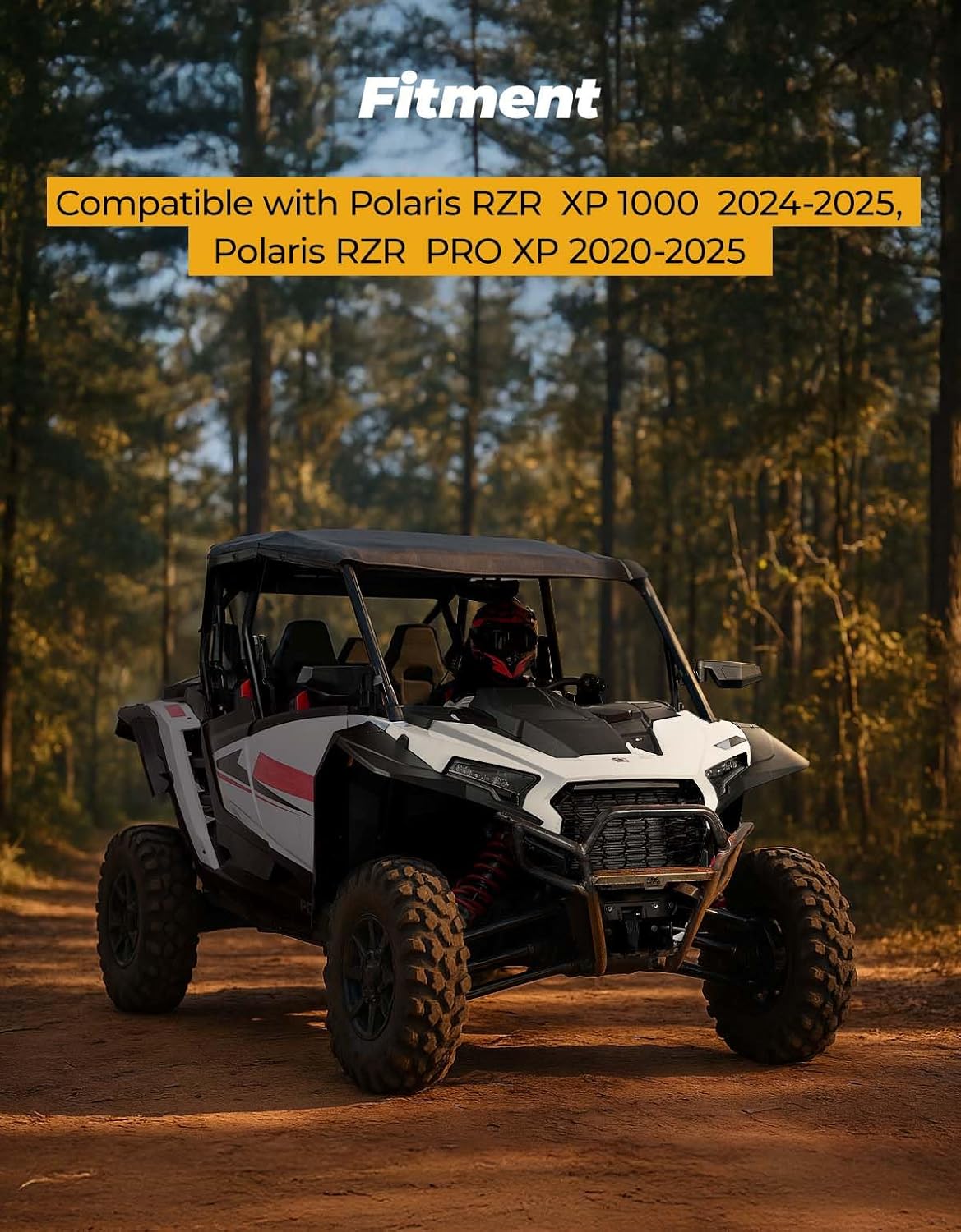 KEMIMOTO Side Mirrors and Rear Center Mirror Compatible with Polaris RZR XP 1000/XP 4 1000 2024 2025 2026- UTV Accessories 2883762
