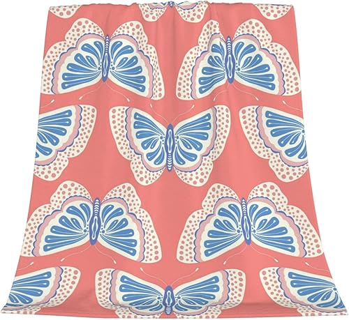 Miniatura 5 de Manta de mariposa para mujer, suave manta de forro polar de verano, lavable, manta ligera de viaje para sofá, cama, sillón durante todas las