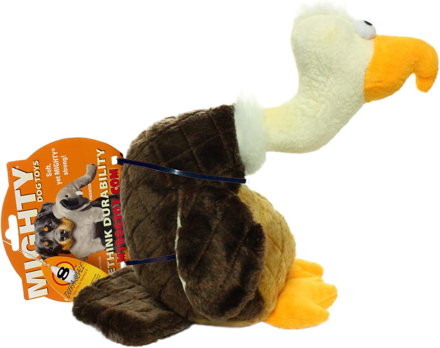 MIGHTY- Safari Vulture - Squeaker-Multiple Layers. Made Durable, Strong & Tough. Interactive Play Dog Toy (Tug, Toss & Fetch). Machine Washable & Floats