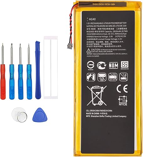 Batería de repuesto HG40 compatible con Motorola Moto G5 Plus XT1684 XT1685 XT1685 XT1687 SNN5984A con herramientas
