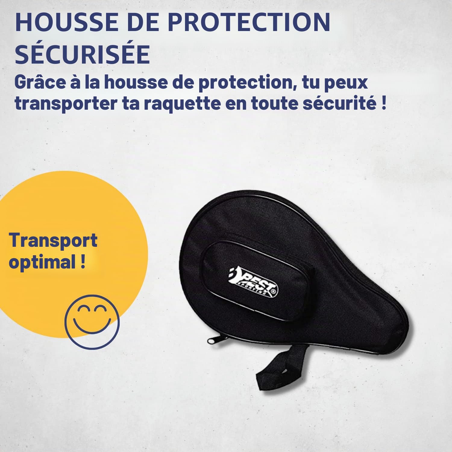 Best Sport Housse de Raquette avec Pochette de balles