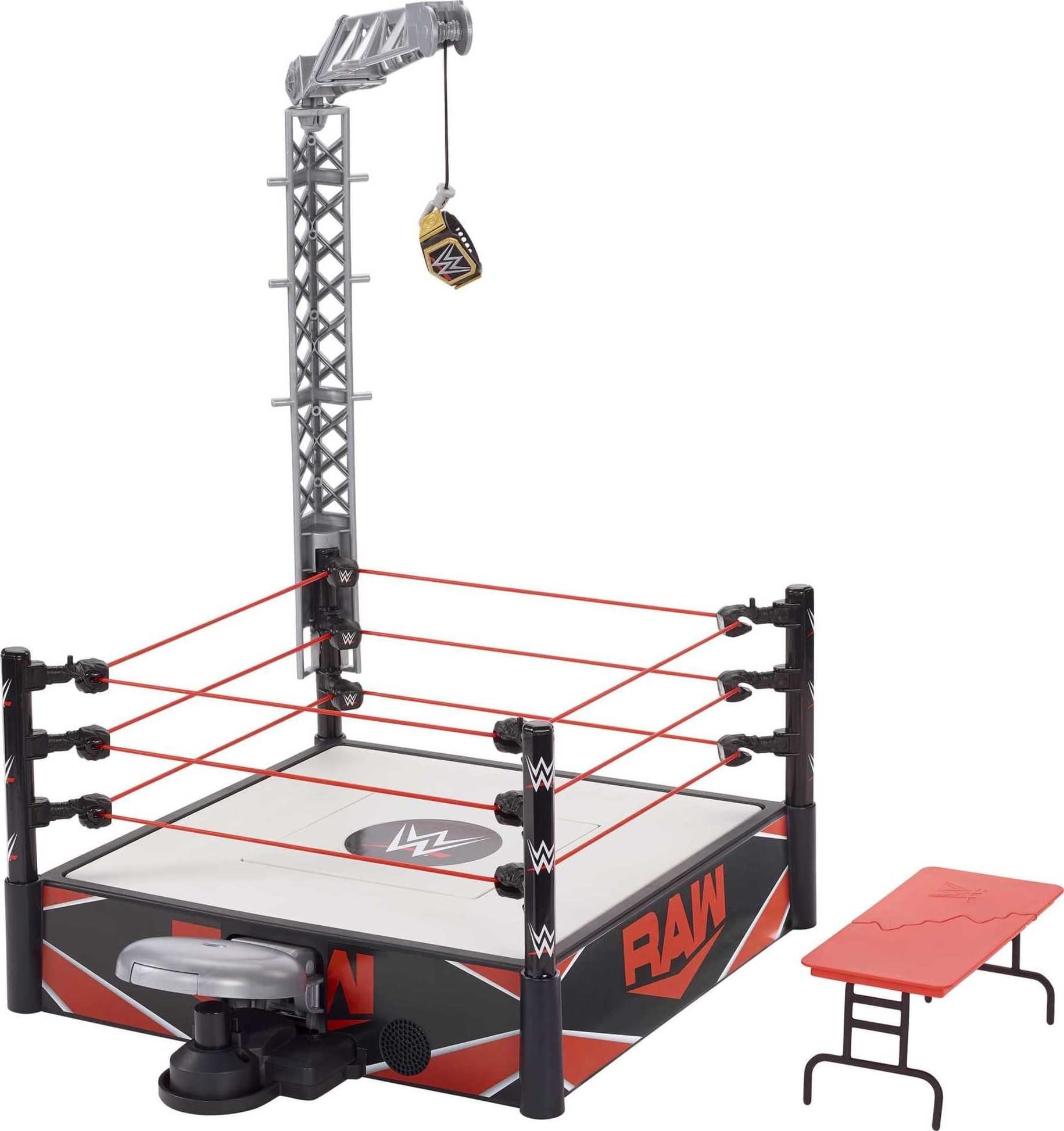 Mattel ​WWE Wrekkin Kickout Ring Playset 33.02 cm x 50.8 cm & 2 Modes, Gift for Ages 6 Years Old & Up GXV80, Multi colour