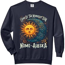 Nome Alaska Land Of The Midnight Sun Aurora Borealis Comfort Colors Adult Sweatshirt