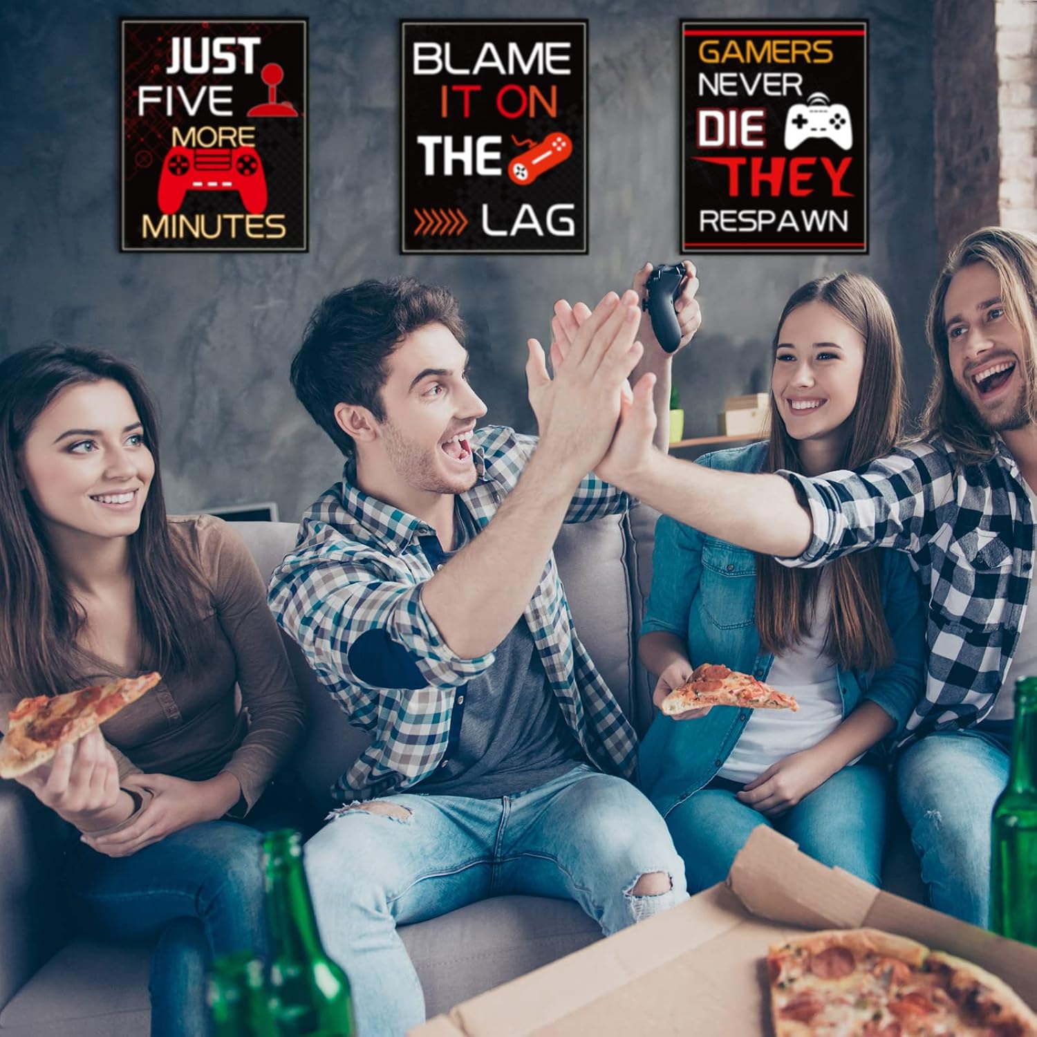 Sumind 10 Pack Video Game Posters for Boys Room, Gaming Wall Art, Red image 5