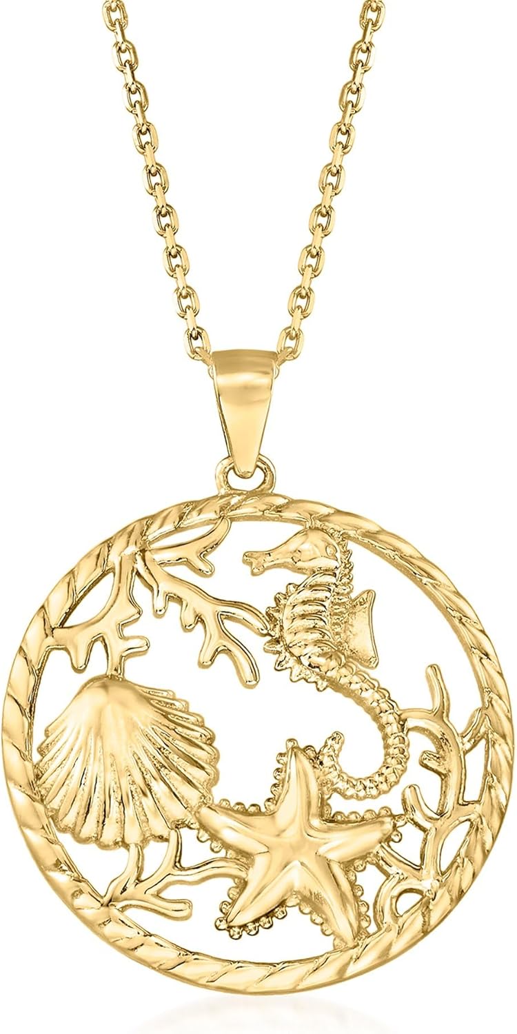 Ross-Simons Sterling Sea Life Pendant Necklace