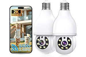 2K Light Bulb Security Camera for Home Security
