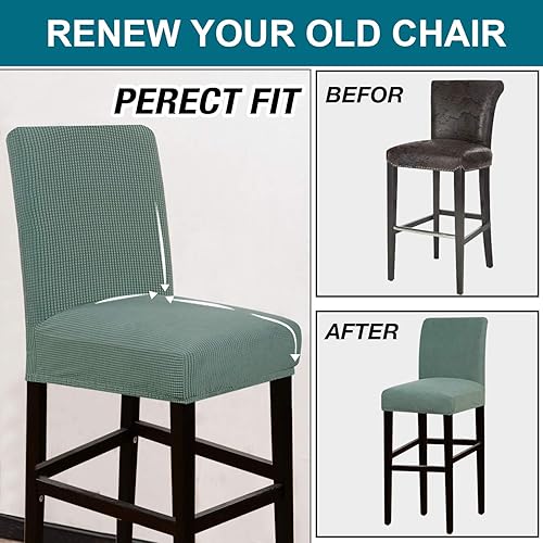 Miniatura 3 de Funda elástica para taburete de bar, taburete de mostrador, funda para silla de pub para comedor, cafetería, funda protectora para taburete de bar,