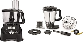 MOULINEX Food Processor | Double Force 3L Food Processor |1000 W | 8 Attachments | Black |3 L Bowl Capacity and a 2 L Blender | 2 Years Warranty |FP821827