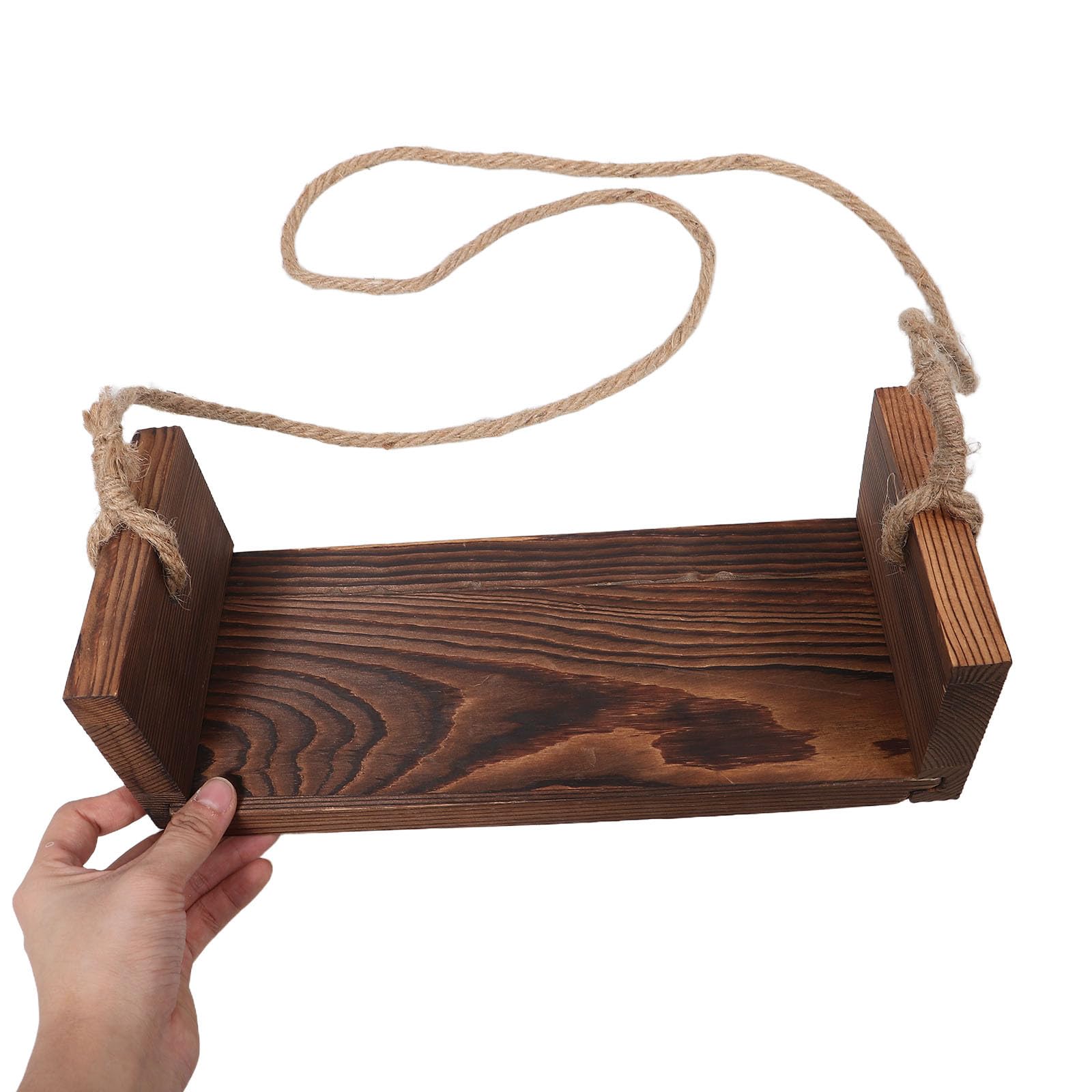 TOYANDONA Rekwizyty do zdjęć na huśtawce - drewniane siedzisko makramowe do sesji zdjęciowych dla niemowląt - niemowlęce dekoracje DIY do pozowania na imprezie, tło do sesji zdjęciowej dla noworodków