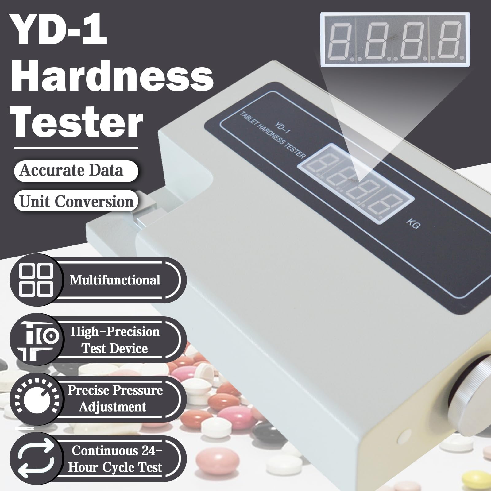 TECHTONGDA YD-1 Hardness Tester Hardness Measuring Instrument Accuracy ± 1.5%, Hardness Range 2-200N