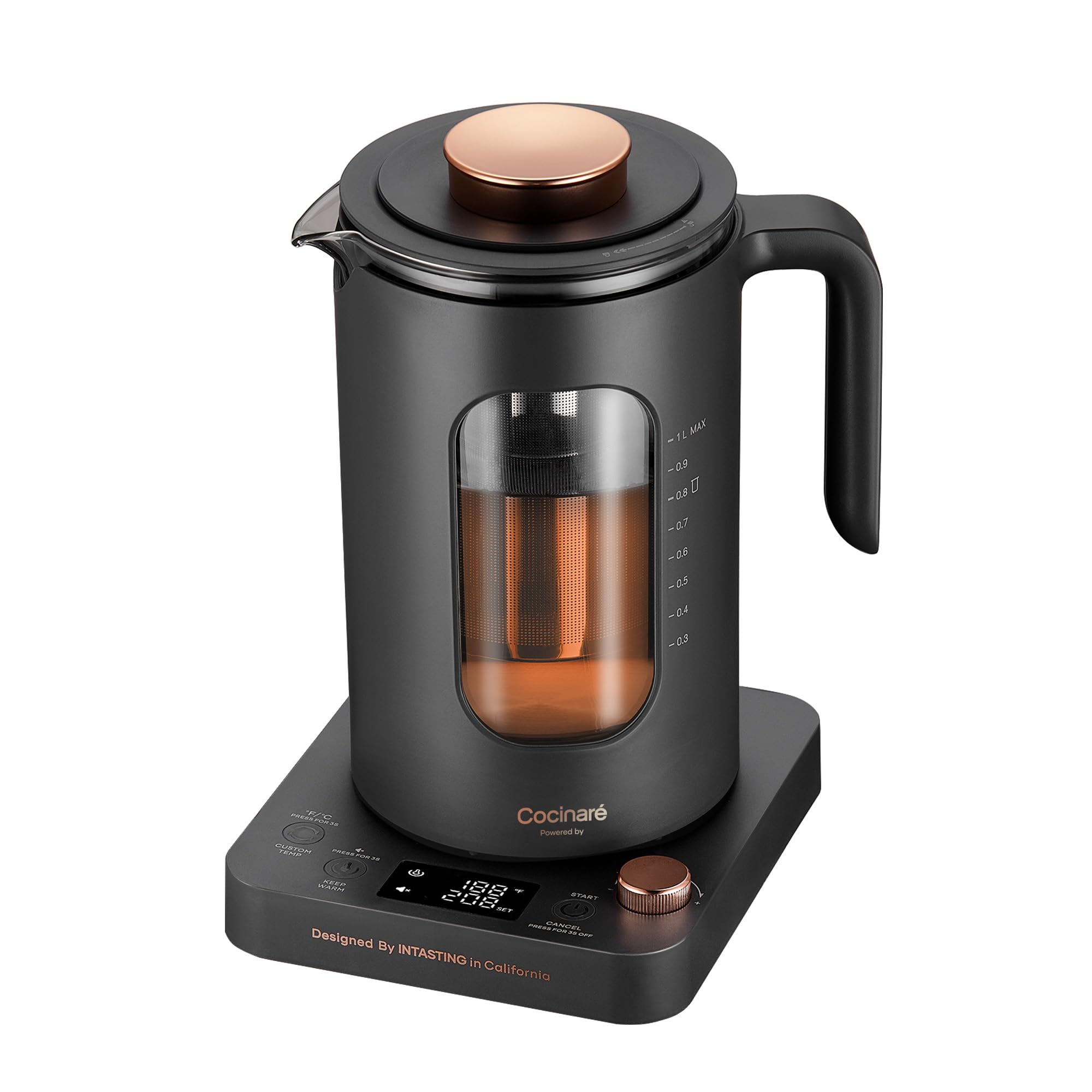 INTASTING Electric Tea Kettle Dark Gray