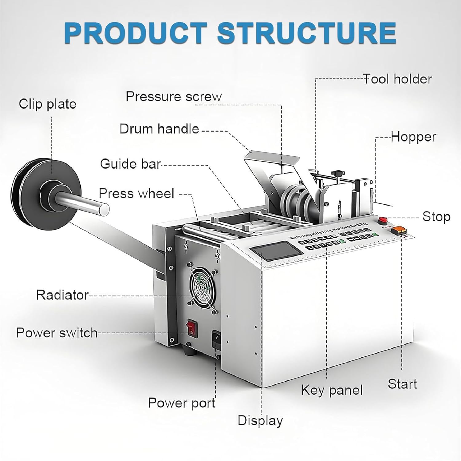 Automatic Electric Tube Cutter Machine - High-Speed 34m/min, Cuts 3 Hoses Simultaneously, LCD Display, Ideal for Rubber & Plastic Pipes, Efficient & Precise Cutting Tool