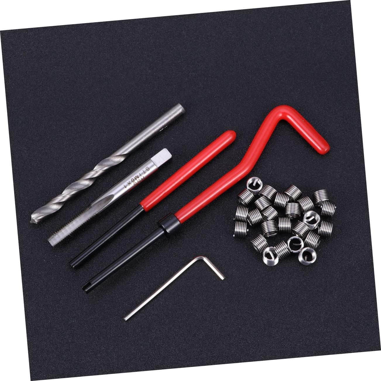 ibasenice 30pcs Select Thread Repair Kit Helicoil Insert Tool Drill Bits for Cars