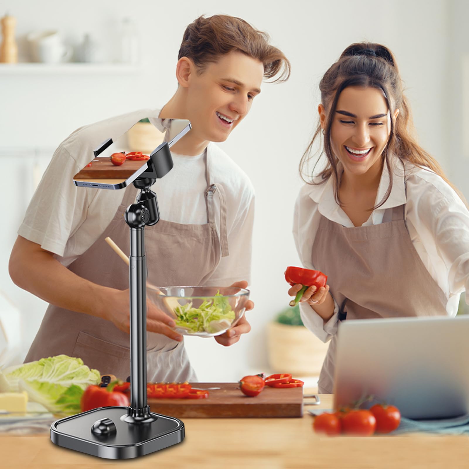 Support de smartphone pour bureau, antidérapant, angle magnétique, réglable en hauteur, accessoires | Support pour smartphone, appels vidéo, enregistrement d'appels, fitness à domicile, entraînement