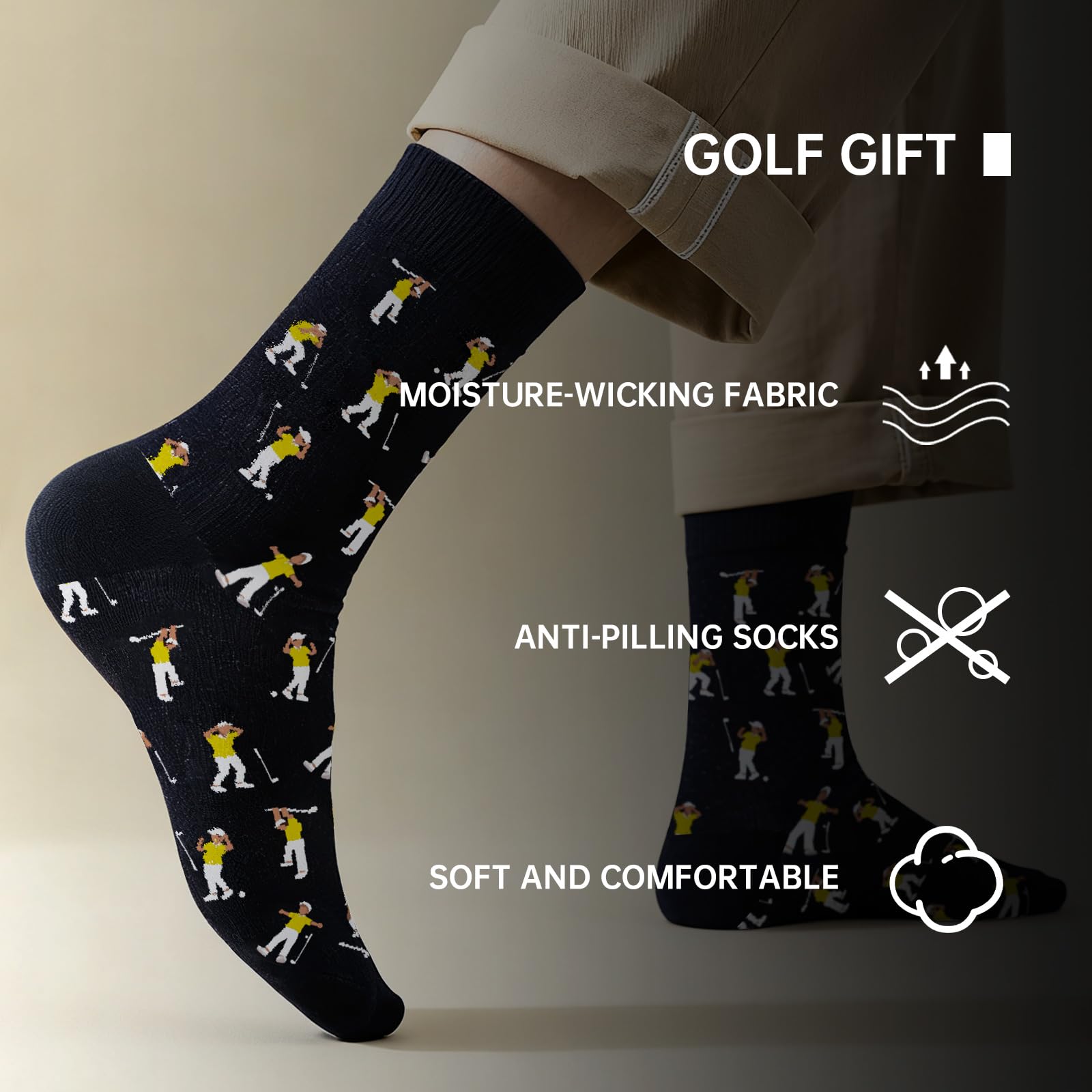 Funny Golf Socks for Men | Hilarious Gifts for Him, Golf Accessories & Themed Gifts for Golfers (Size 10-13)