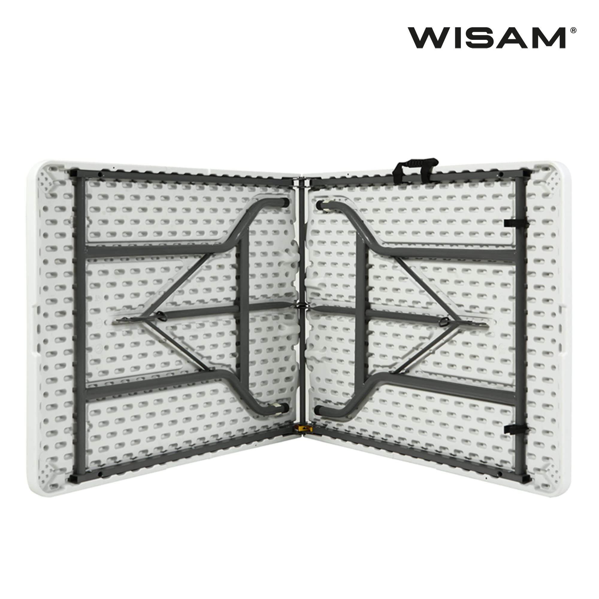 Wisam Tisch aus Kunststoff, Klapptisch Gartentisch Esstisch Campingtisch Koffertisch, klappbar 180cm, perfekt für Garten Balkon Camping