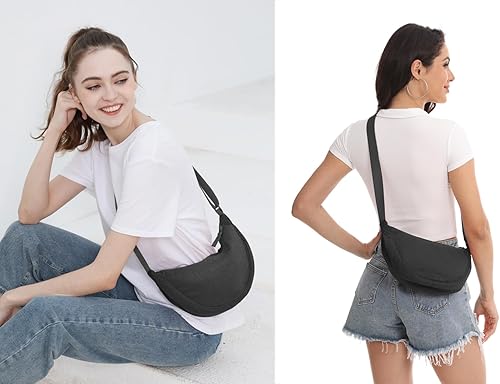 Miniatura 2 de Bolso cruzado de nailon Crescent para mujeres y hombres, riñonera, bolsa cruzada de bola de masa ligera, bolsa de viaje