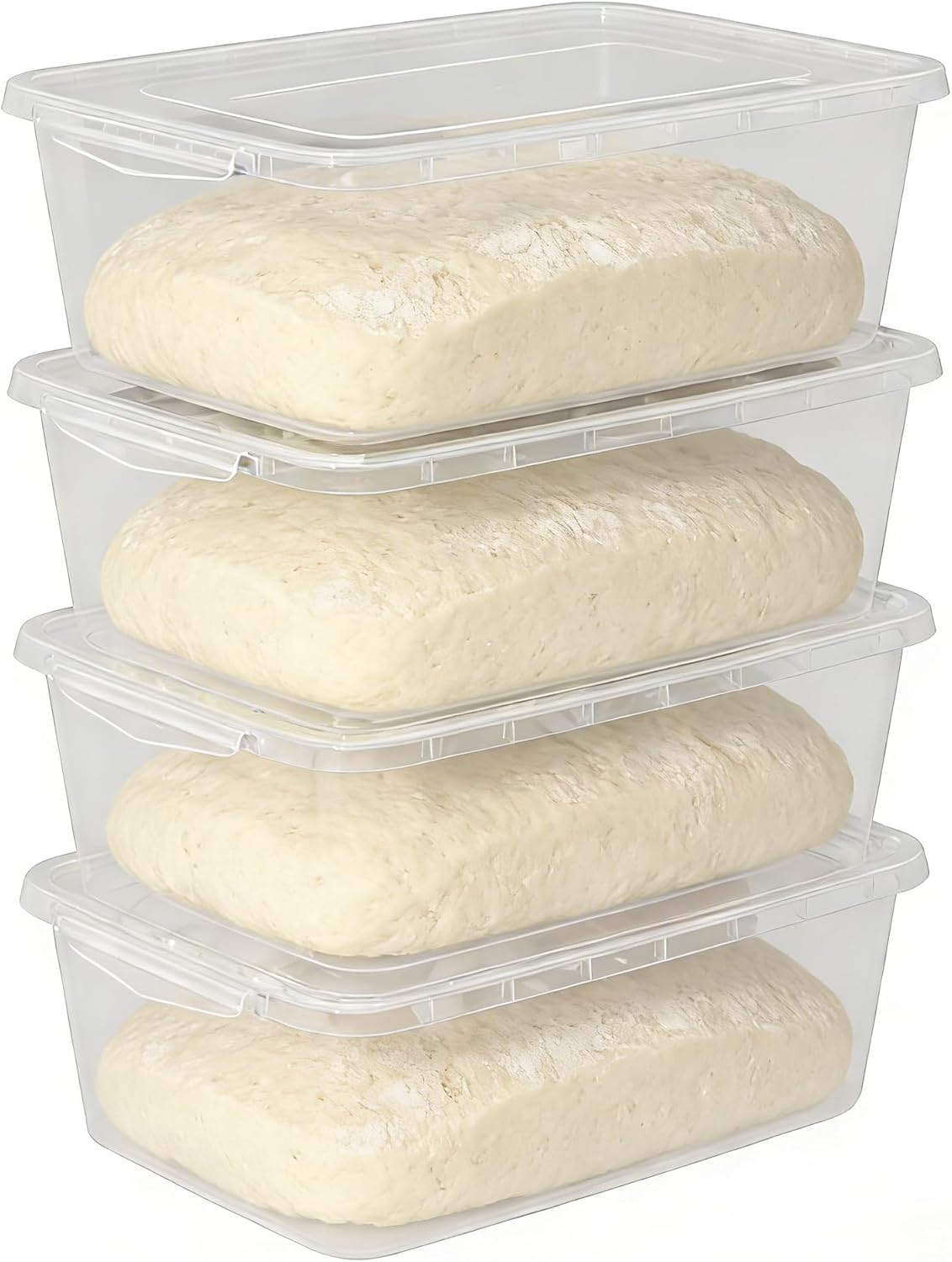 4-Pack Proofing Container with 14 L Capacity, Dough Rising Box for Bread, Sourdough, Pizza
