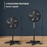 Rowenta Turbo Essential Pedestal Fan, Powerful, Design, Durable, Performance, Eco-Designed, 3 Speed VU3110F3 - 7