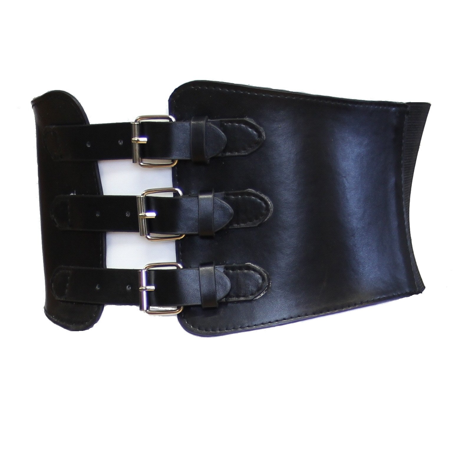Zac's Alter Ego 15.2cm Black Triple Buckle Elasticated Waist Corset Belt