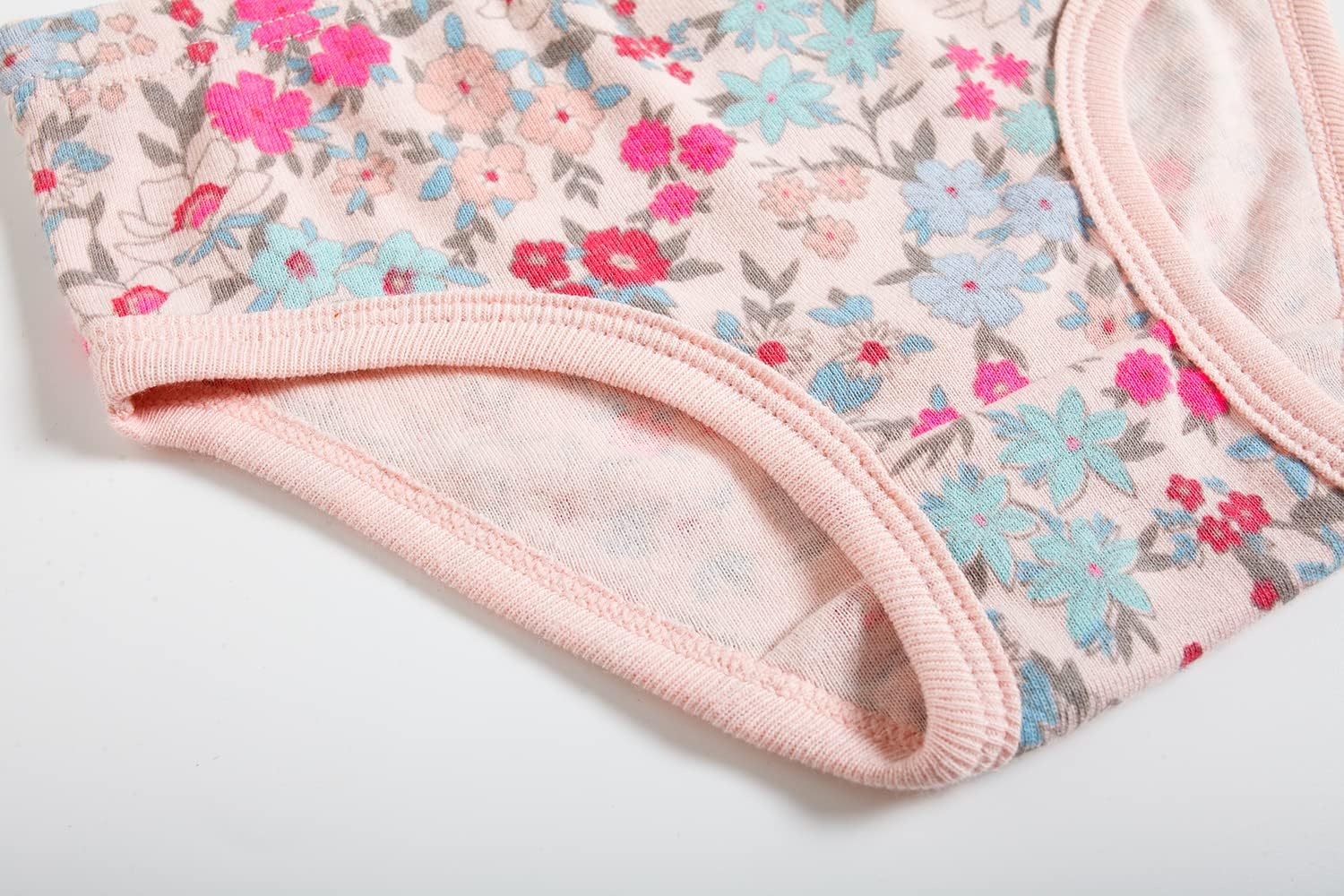 Boboking Soft Cotton Underwear Toddler Girls'Briefs Soft Undies 4 Pink/2