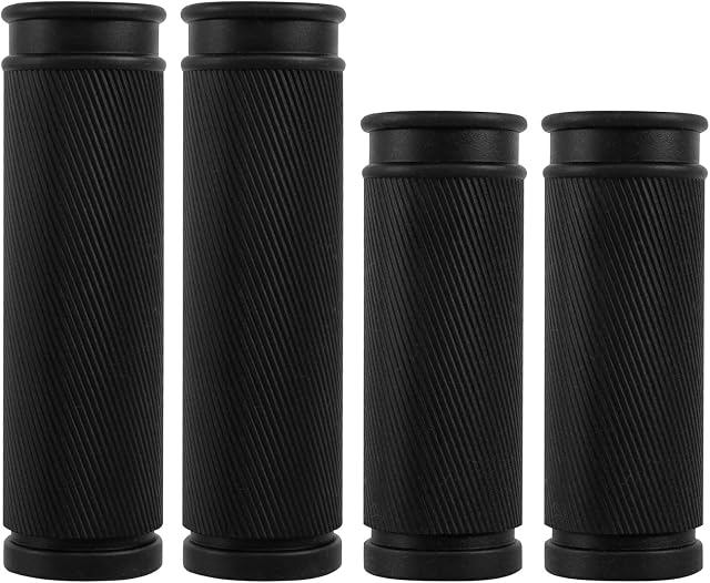 4 Stück Fahrradgriffe, Kurze Mini-Fahrrad Lenker Griffe aus Gummi, rutschfeste Fahrrad Griffe 85 mm 105 mm Passend für Twist Shift und Revoshift Fit Viele Standard Bikes