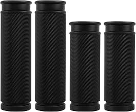 Pack of 4 Bicycle Grips, Short Mini Bicycle Handlebar Grips Made of Rubber, Non-Slip Bicycle Grips 85 mm 105 mm, Suitable for Twist Shift and Revoshift Fit Many Standard Bikes