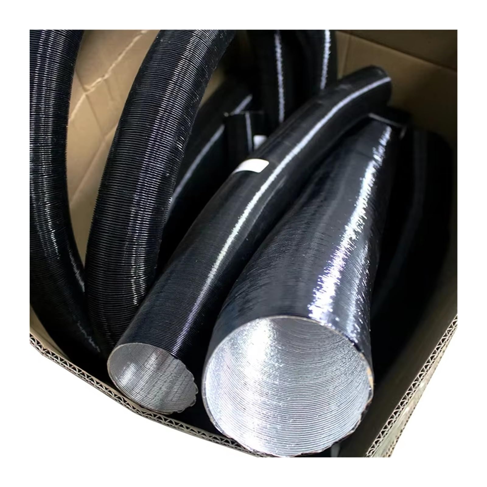 Schlauch Luftfilter 25mm 42mm 50mm 60mm 75mm Durchmesser 50-300cm Länge Luft Diesel Standheizung Kanal Rohr Schlauch Für Ausziehbar Kaltluft Ansaugrohr(50mm Length 100cm)