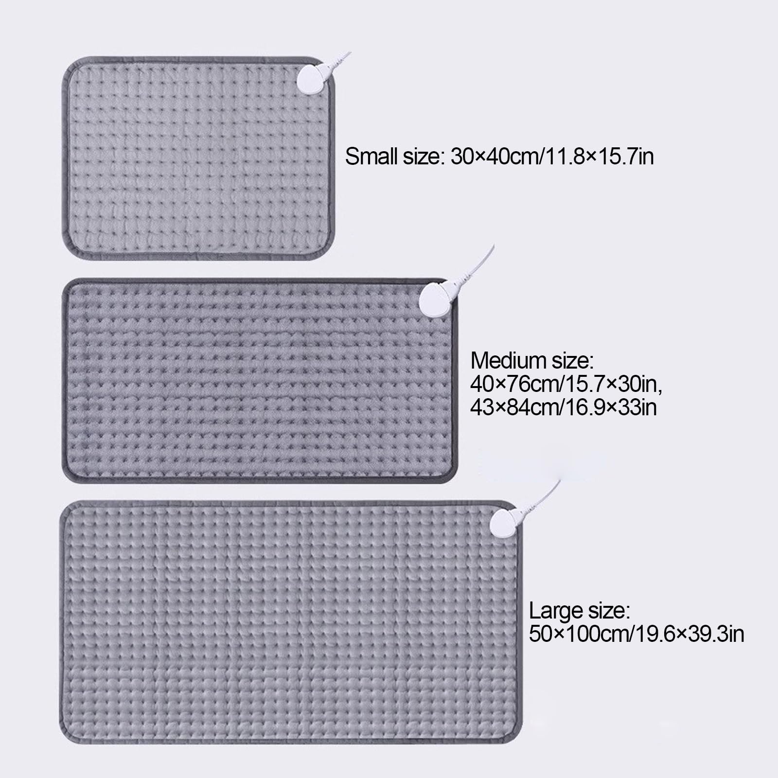 Almohadilla Térmica Portátil para Cuello, Hombros y Espalda, Manta Electrica para Invierno, 9 Niveles y 4 Tiempo, para Usar en Casa o en la Oficina(16.9x39.3in/50x100cm)