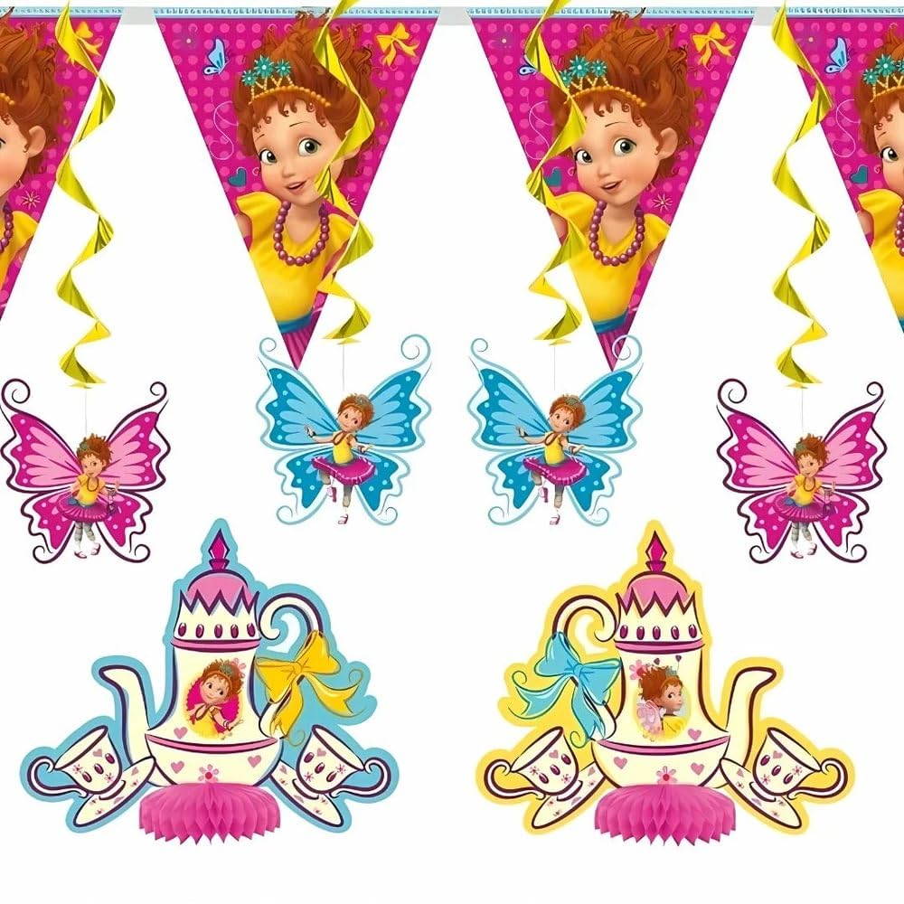 Unique Mulicolor Disney Fancy Nancy Decorating Kit (7 Pieces) - Unleash Your Inner Artist with an Exclusive, All-In-One Party Decor Set for Kids & Fans