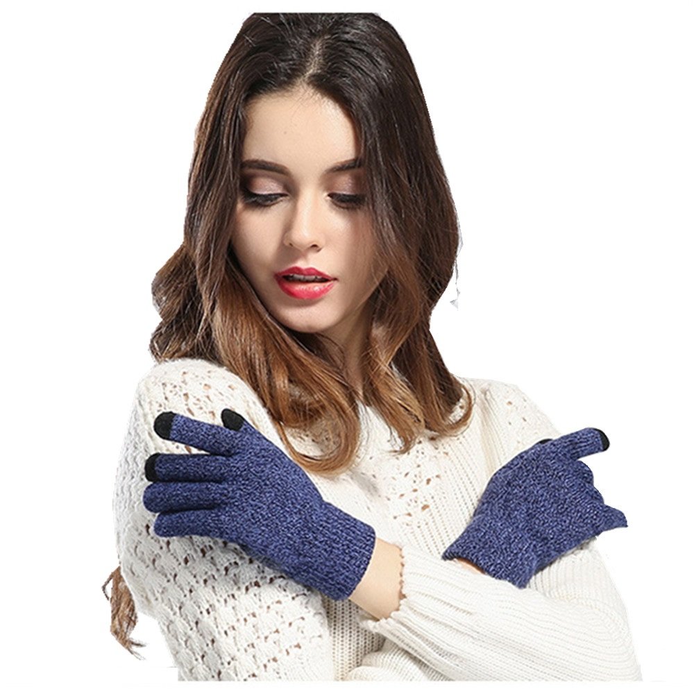 QICEDER Gants d'hiver chauds pour femme avec doublure épaisse et coupe-vent pour écran tactile Gants hiver Femme(Blanc QICEDER Gants d'hiver chauds pour femme avec doublure épaisse et coupe-vent pour écran tactile Gants hiver Femme(Blanc