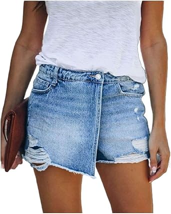 shorts jeans cintura alta rasgado