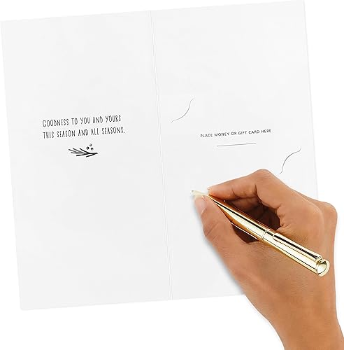 Miniatura 8 de Hallmark Tarjeta de regalo y dinero surtido de tarjetas de Navidad (36 tarjetas y sobres) azul y verde, paz, esperanza, alegría