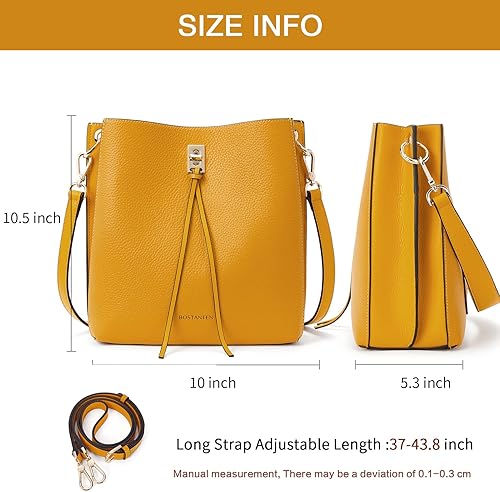 Miniatura 2 de BOSTANTEN Bolsos de cuero para mujer, bolsos de mano de diseñador para mujer, bolso cruzado de hombro para el trabajo diario, Bolsas de cubo