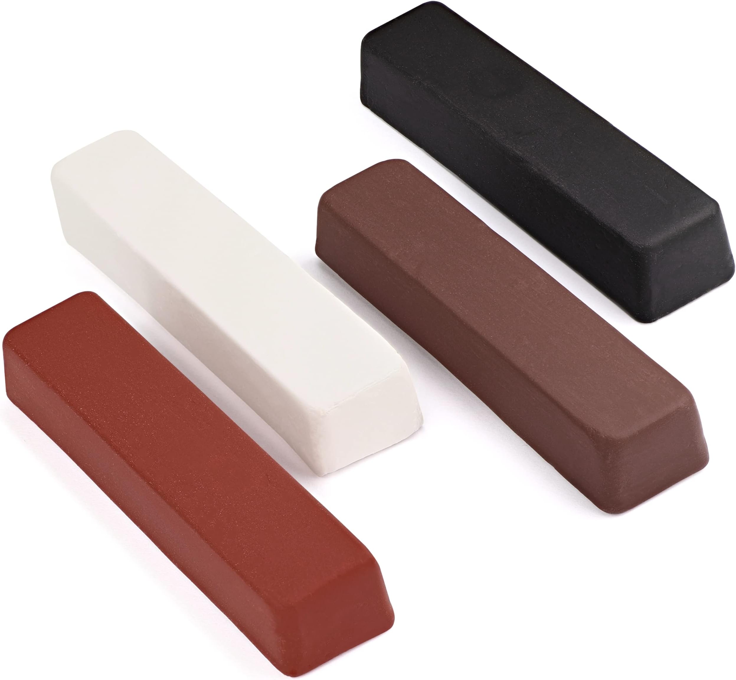 4 Piece Polishing Compound Cutting & Buffing Compound 4 Oz. Kit - Includes: Black Emery, Brown Tripoli, White Diamond, and Red Jewelers Rouge