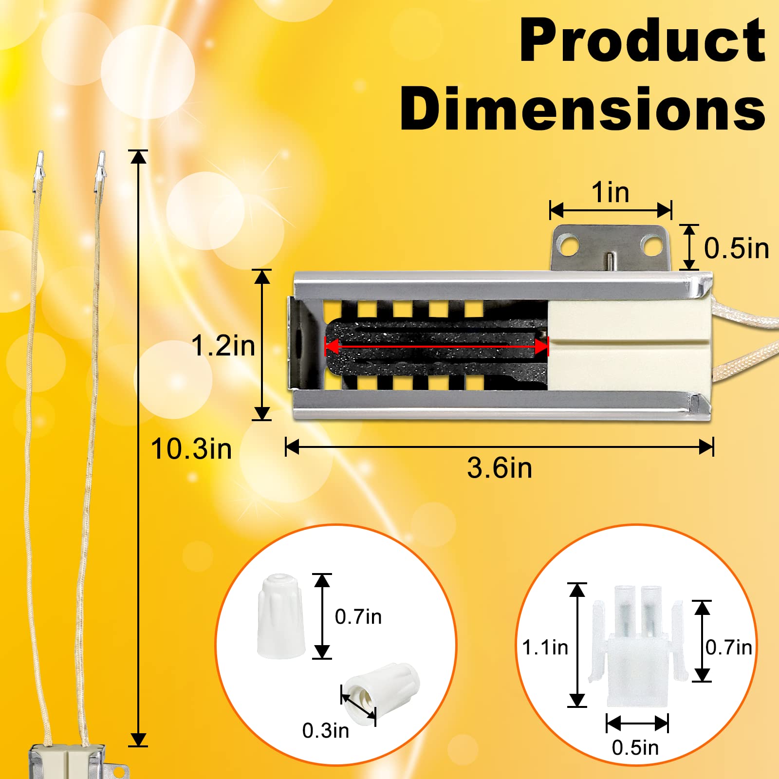 Upgraded DG9400520A Gas Range Oven Flat Igniter