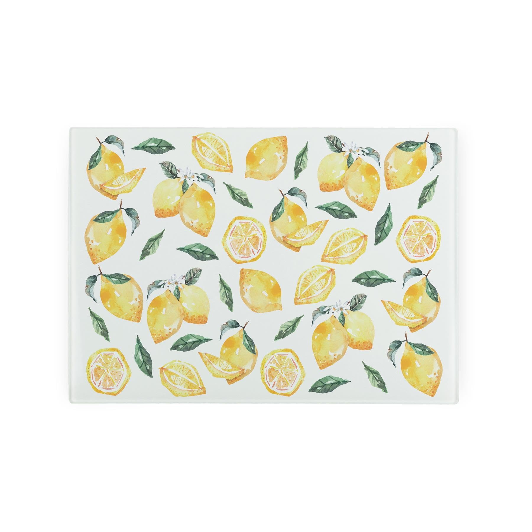 Tabla de cortar de cristal con limones de 28,5x20 cm para llenar de frescura tu cocina