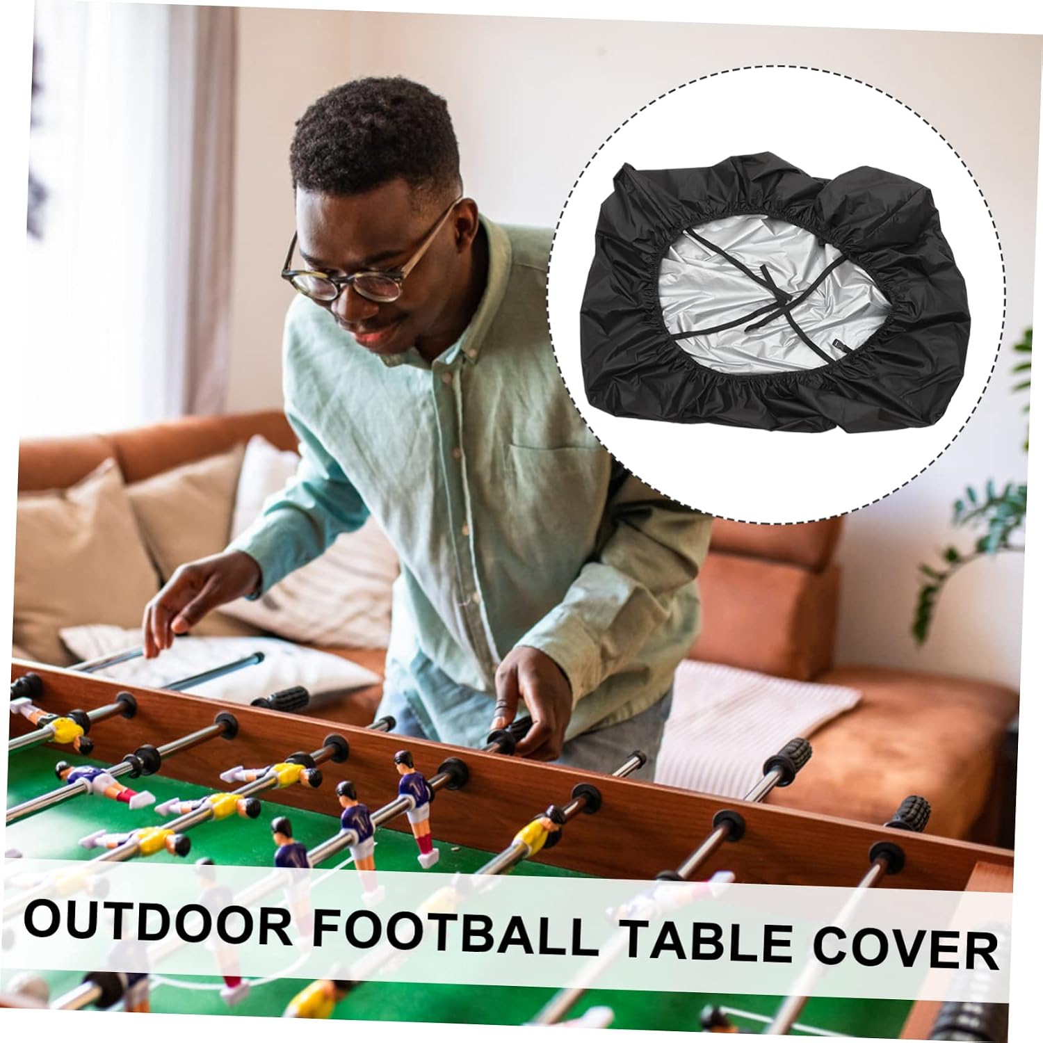 Toyvian Professional Foosball Table Cover Oxford Cloth Protector for Outdoor Indoor Use Design Easy to Clean Weatherproof Football Table Cover