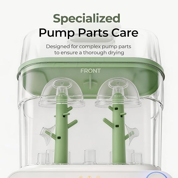 Momcozy 3-Layers Large Capacity Bottle Sterilizer and Dryer, Pump Part Mode