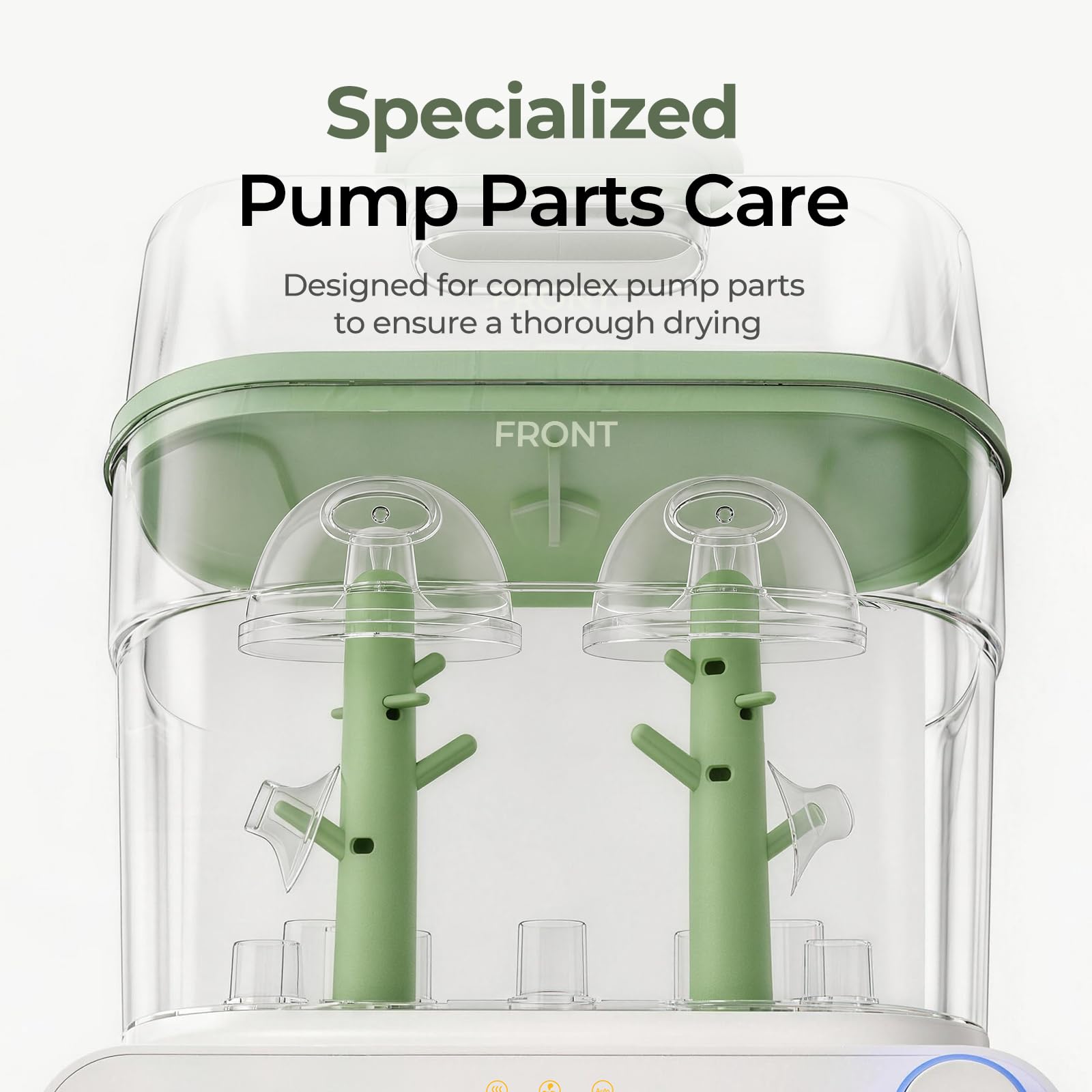 Momcozy Esterilizador y secadora de botellas grandes de 3 capas, esterilización y secado rápido, esterilizador universal de botellas para todos los biberones y accesorios para sacaleches, pantalla