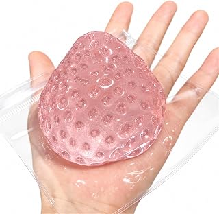 Rich Peach スクイーズ 第二弾 ストレス解消グッズ すくいーず もちもち ぷにぷに やわらか素材 リアルな玩具 高弾性 手触り柔らかく パーティーの記念品や景品に最適 気持ちいい触感 握る玩具 感覚おもちゃ 子供 大人兼用 7cm クリアピンクのいちご