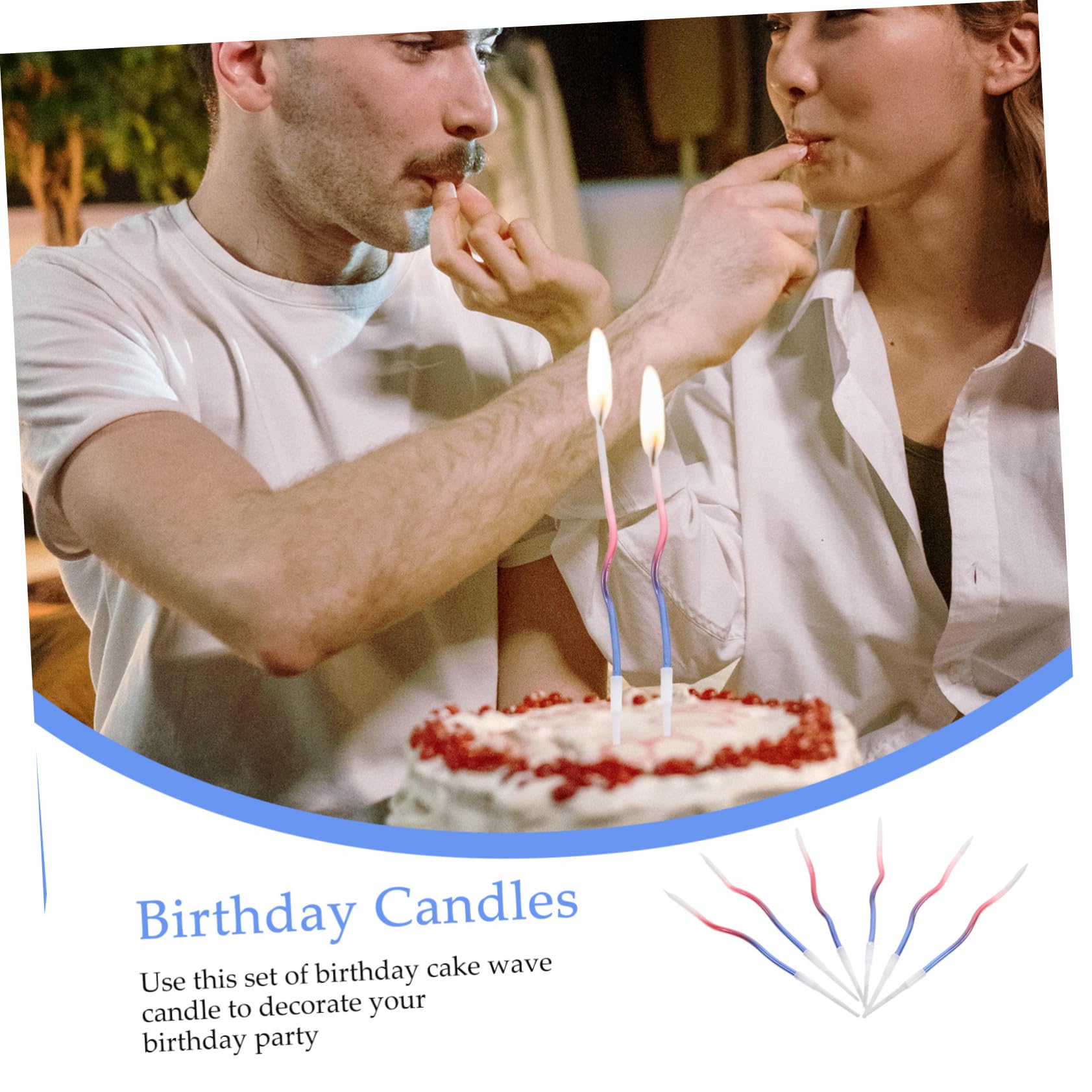 TOPBATHY 5 Juegos Cumpleaños para Tartas Tarjetas De Cumpleaños Decoraciones De Neón para Tartas De Cumpleaños Luces Decorativas Espiral Glade Fiesta Accesorio De Cumpleaños Hogar 30 Uds * 5
