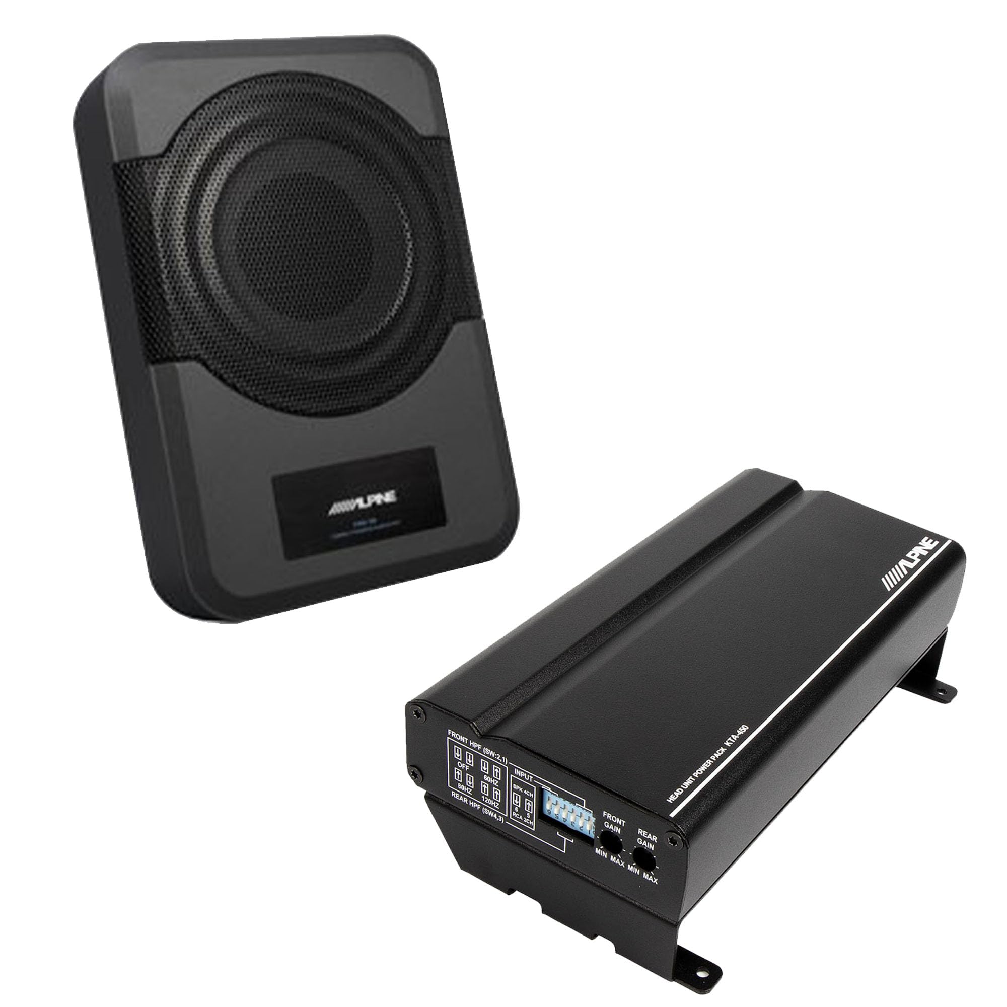 Amazon.com: Alpine PWE-S8 8 in Powered Subwoofer + KTA-450 Amp