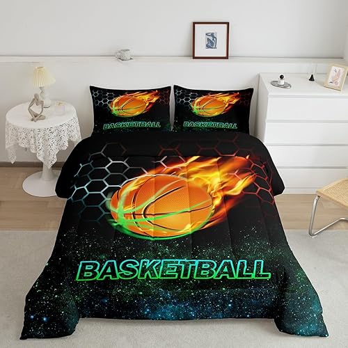 Miniatura 10 de Manfei Juego de edredón de pájaros, tamaño Queen, juego de ropa de cama de 3 piezas con estampado de notas musicales y flores, para decoración de