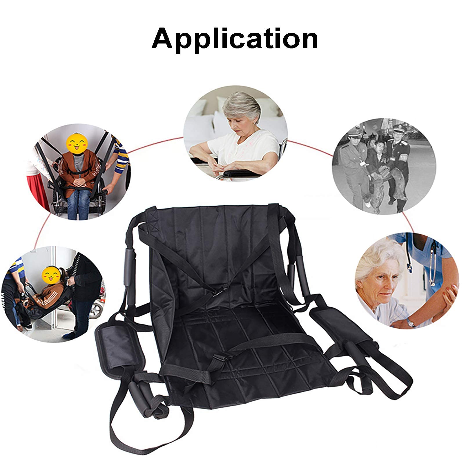 Arnés de elevación para pacientes, almohadillas protectoras para tablas de transferencia, cinturones deslizantes, arnés de elevación médica de cuerpo completo de seguridad para personas mayores y