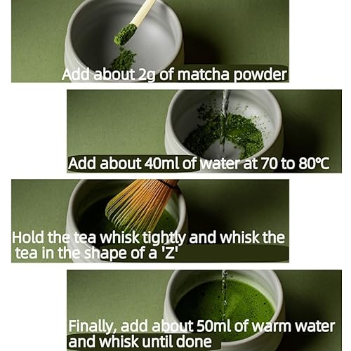 Miniatura 7 de Polvo de té verde matcha de grado ceremonial, matcha tradicional de grado culinario japonés, sin azúcar, bebida verde molida a piedra, regalos para