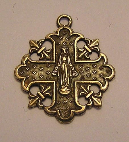 Miniatura 2 de #745 Medalla de María Milagrosa 1 pulgada Oro Bronce, Plata esterlina Bronce, No es una piedra preciosa
